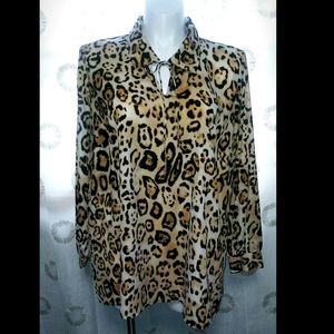Vince Camuto Leopard Blouse